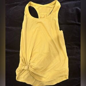 Lululemon racerback, front tie, tank top, yellow, XS